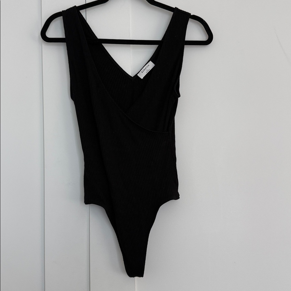 BABATON Aritzia black knit bodysuit